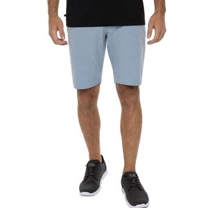 Travis Mathew Beck Flat Front Micro-check Blue Golf Shorts Waist 34 Style 1MM208